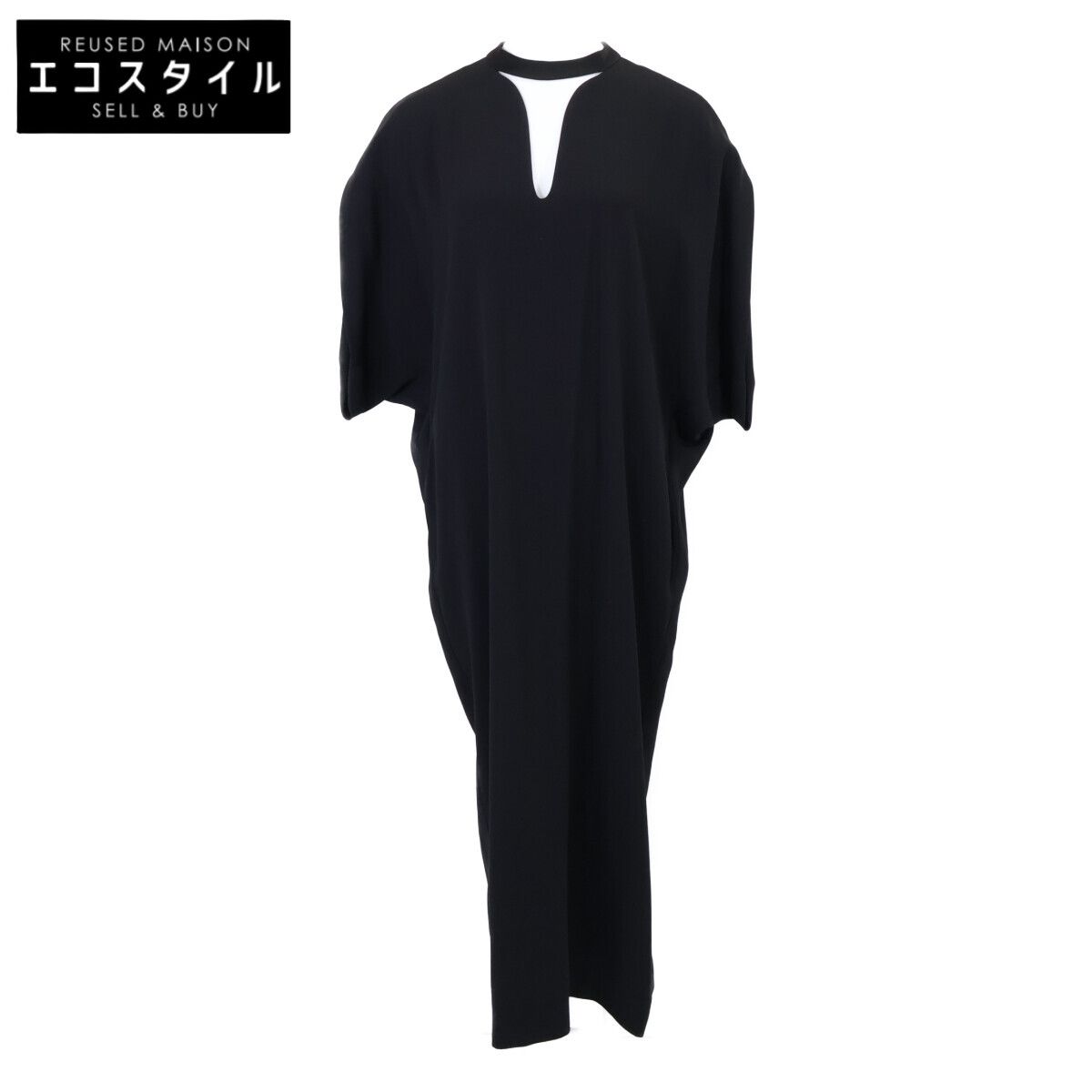 Mame Kurogouchi マメクロゴウチ 【美品】MM24SS-DR081 Back Satin Crepe Georgette Emboridered Lace Back Dress 2