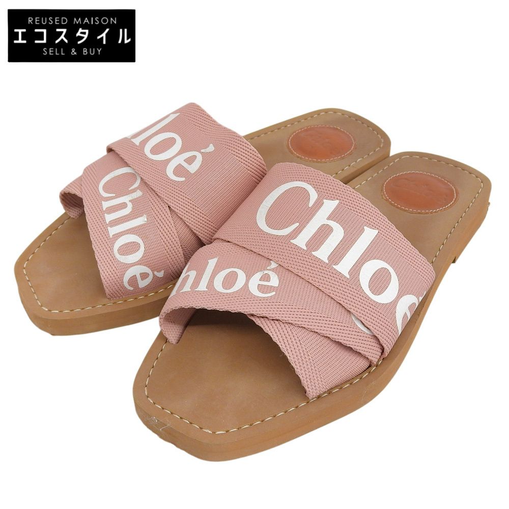 Chloe　クロエ　ウッディ フラットサンダル レディース ピンク 35　35