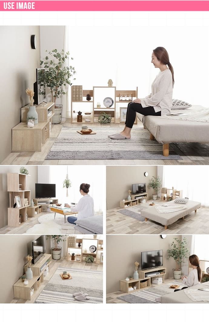 テレビ台 奥行30cm 高さ40cm 幅75cm 伸縮型 伸縮 収納 木製 ロータイプ コーナー 棚 パソコン台