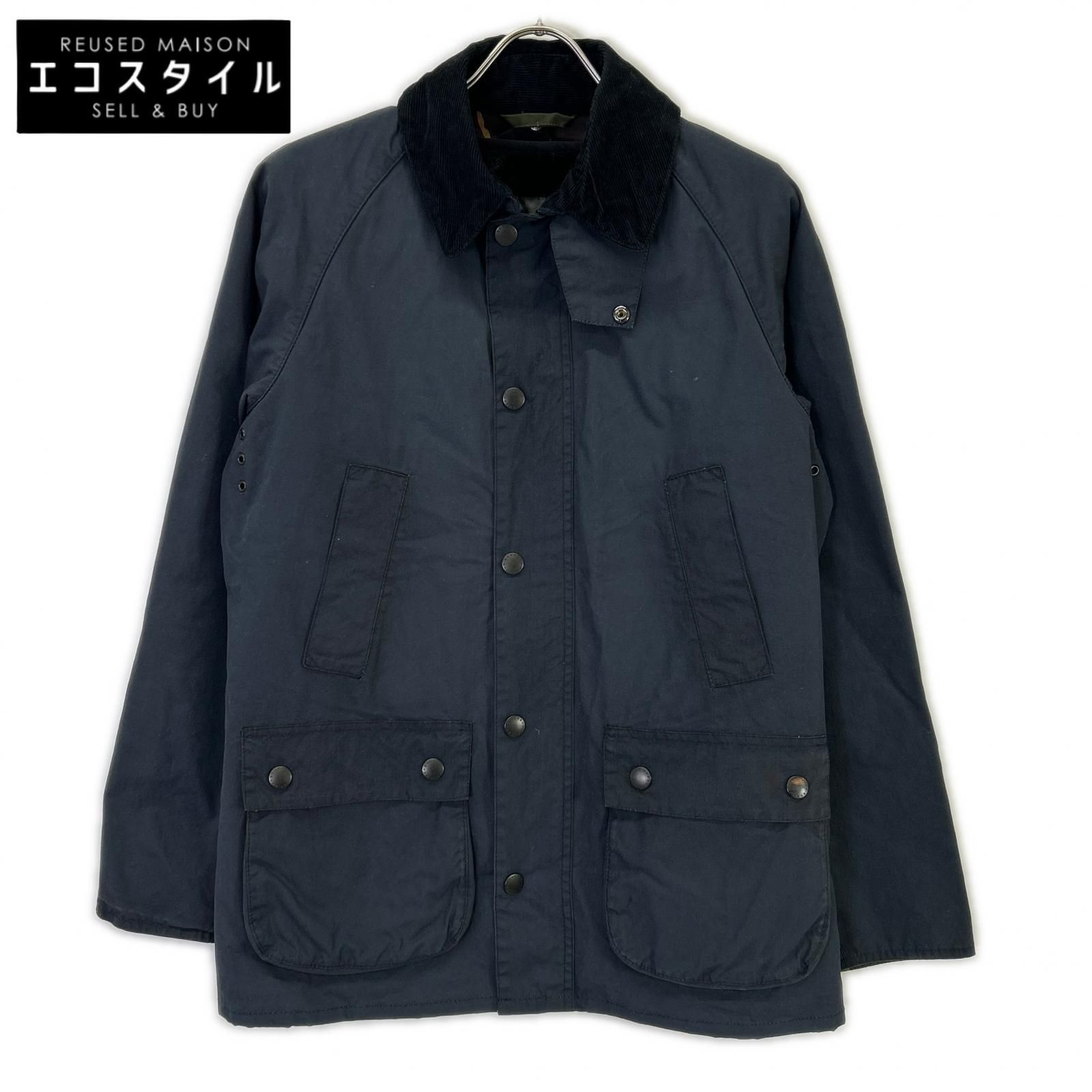 Barbour　バブアー　16年製 ネイビー ライナー付き 内側カモフラ SL BEDALE ジャケット　36