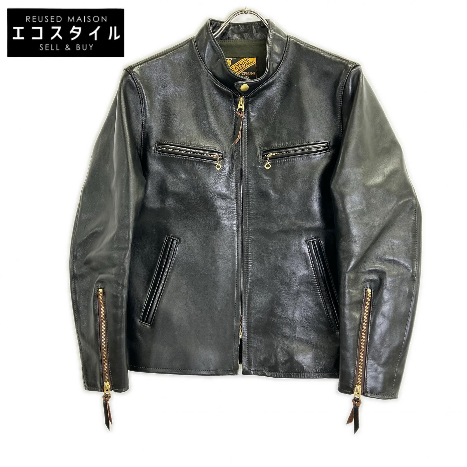 Y'2 LEATHER　ワイツーレザー　PR-64 ヴィンテージホースライト シングルライダースジャケット　36