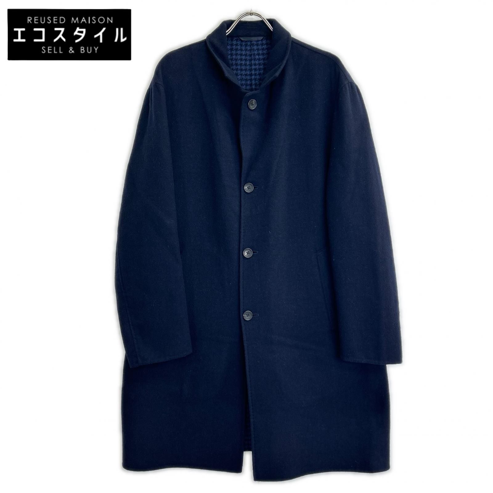 LANVIN COLLECTION　ランバンコレクション　238451 CT404 ネイビー リバーチェスターフィールドコート　52