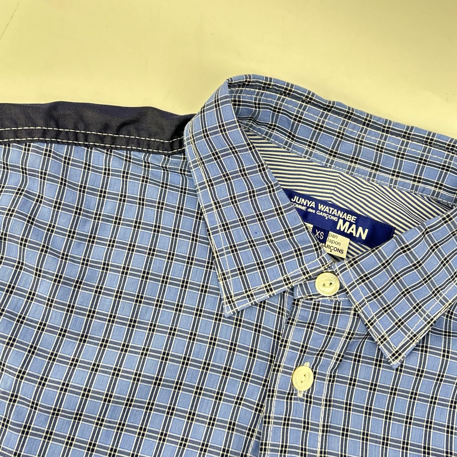 JUNYA WATANABE MAN ジュンヤワタナベマン 【美品】AD2020 WF-B017 チェック エルボーパッチ 長袖シャツ XS JUNYA WATANABE MAN ジュンヤワタナベマン 【美品】AD2020 WF-B017