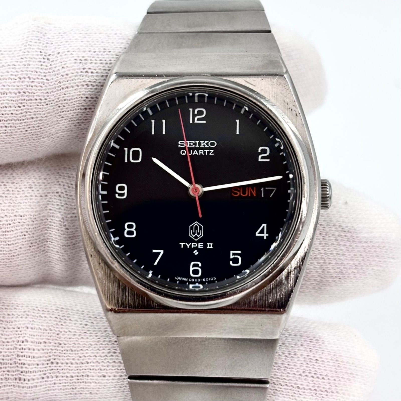 稼働/純正ブレス】SEIKO/セイコー TYPE Ⅱ/タイプ2 腕時計 クォーツ 