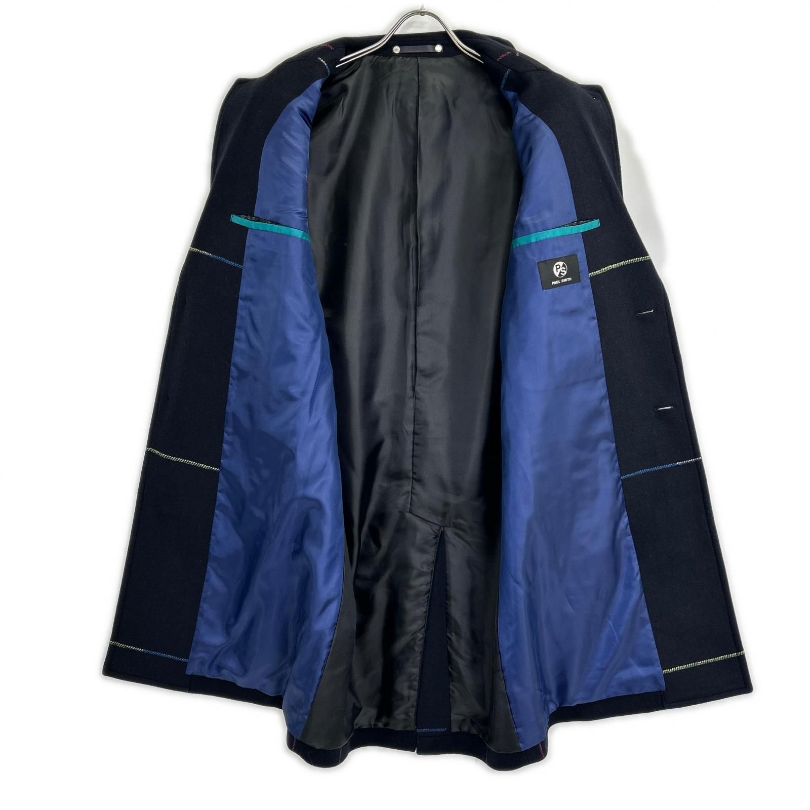 PaulSmith ポールスミス ネイビー PY-BM-83376 ウール混 チェスター