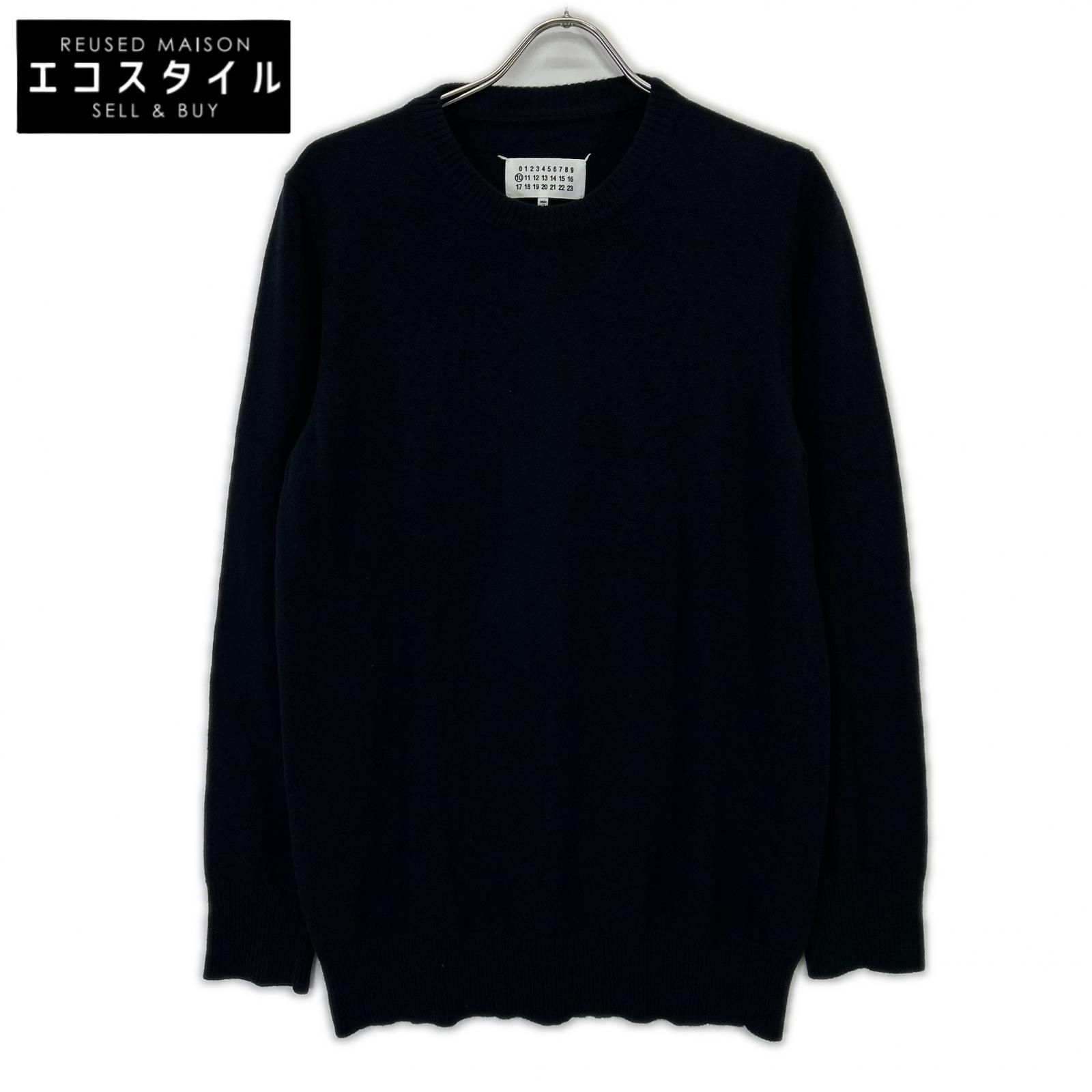 Maison margiela　メゾンマルジェラ　S50HA1069 22年 ネイビー ウール 4ステッチクルーネックニット　S