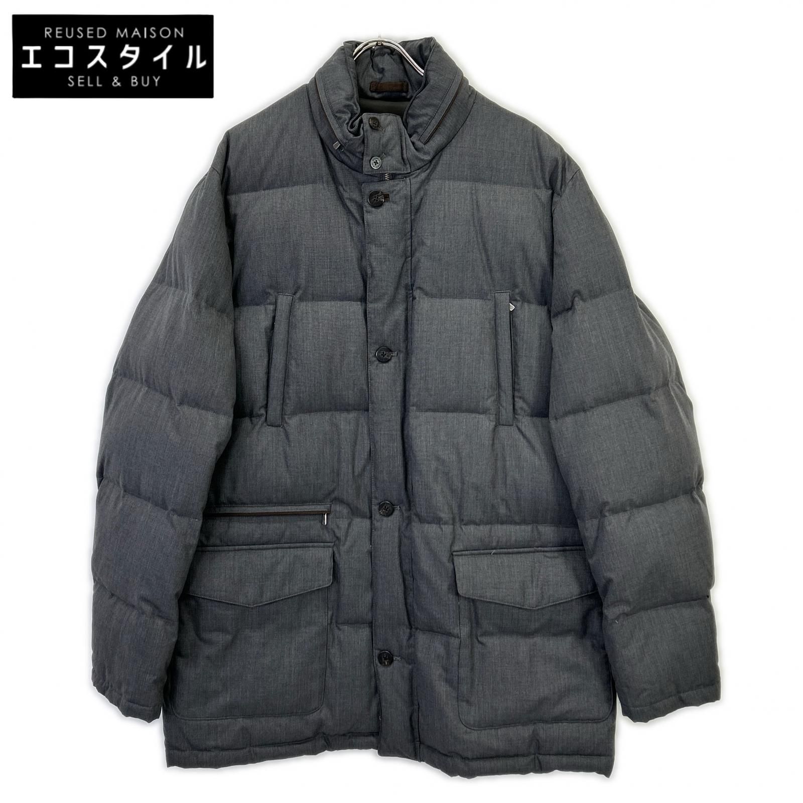 BrooksBrothers　ブルックスブラザーズ　グレー Loro piana生地 ウールダウンジャケット　XL