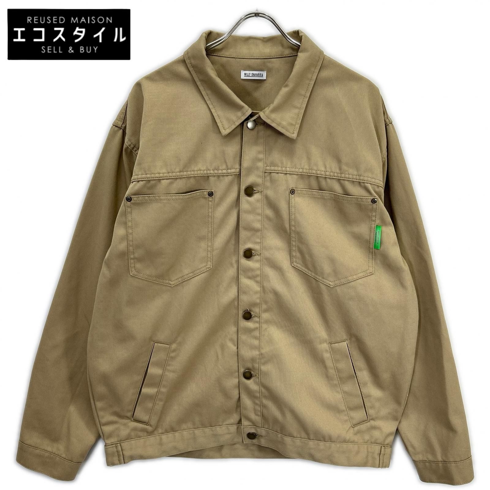 WILLY CHAVARRIA　ウィリーチャバリア　ベージュ ワークジャケット　19ss　S
