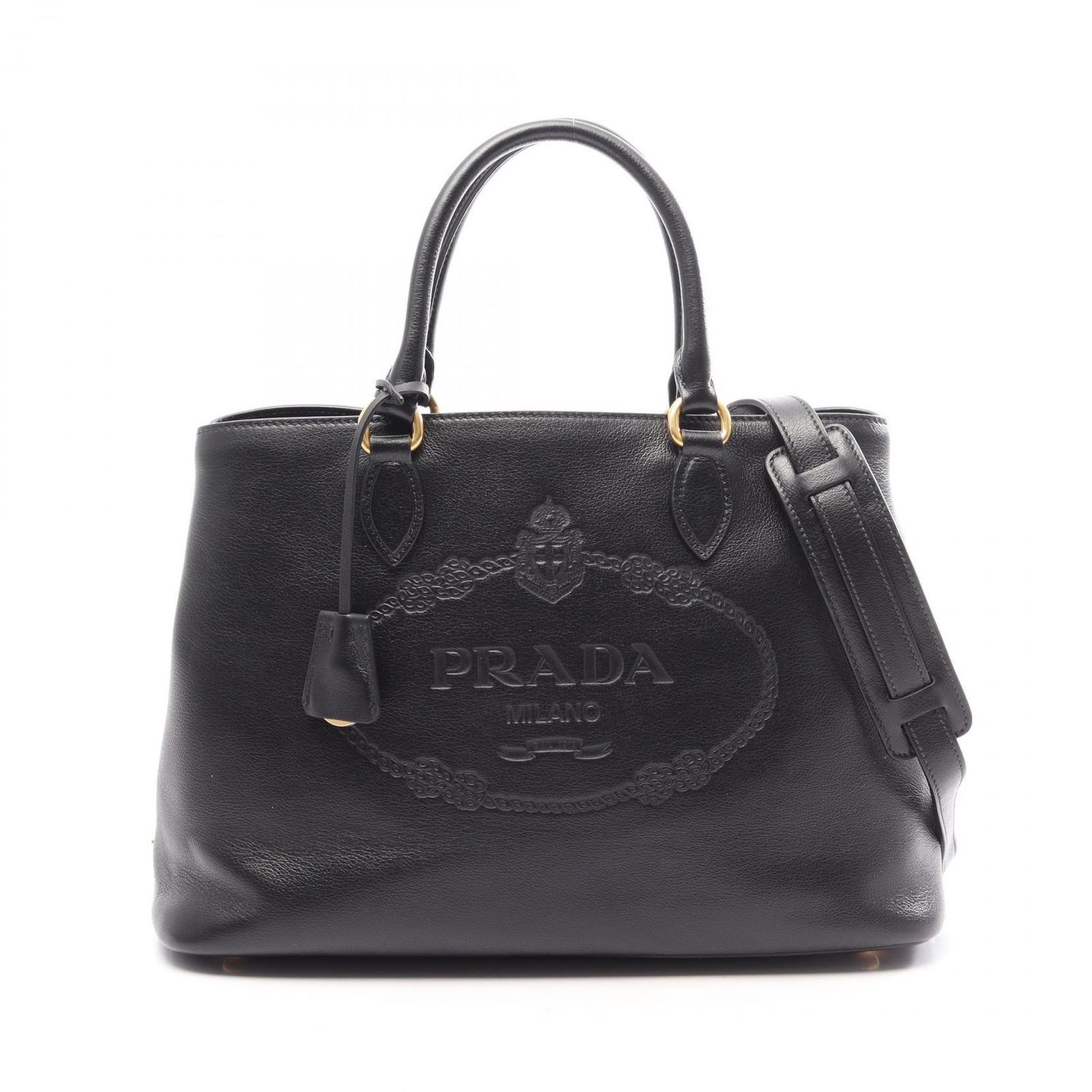PRADA プラダ LOGO JACQUARD ロゴジャガード 2WAY ハンドバッグ
