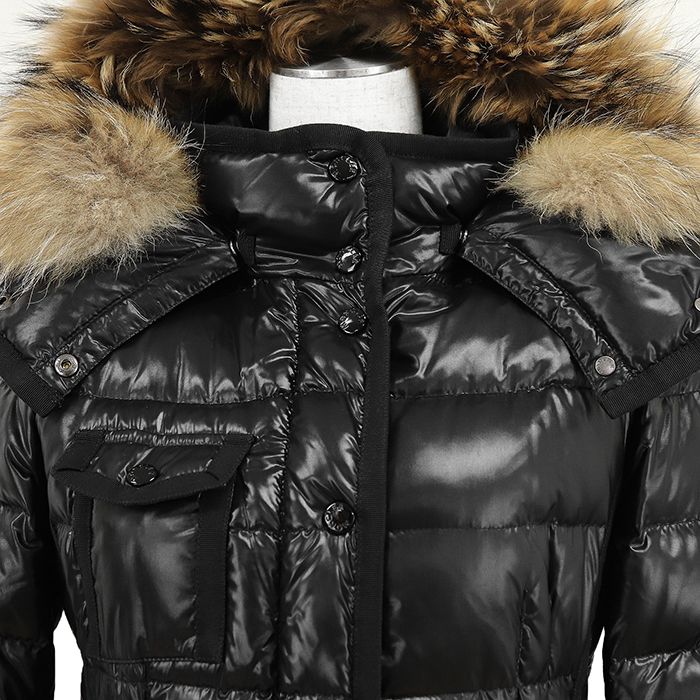 モンクレール エルミファー ロゴ ワッペン フード ロングダウンコート サイズ2 美品】MONCLER モンクレール ダウンコート サイズ 00 レディース