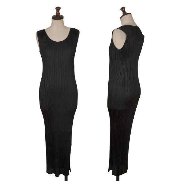 プリーツプリーズPLEATS PLEASE サイドスリットノースリーブワンピース