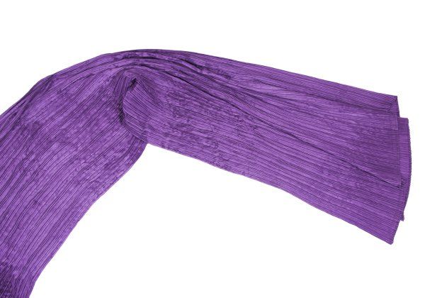 プリーツプリーズPLEATS PLEASE プリーツビッグポンチョストール 紫F