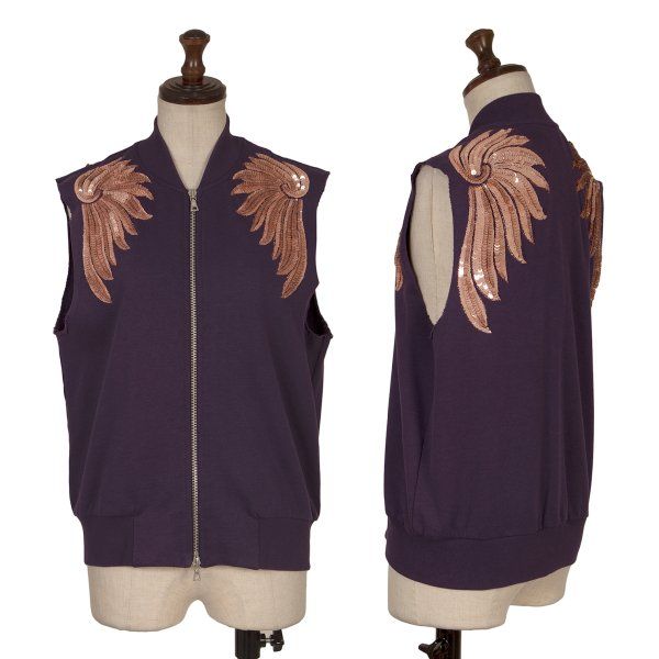 Dries van noten ☆ マルチカラー ノースリーブベスト ドリスヴァンノッテンDRIES VAN NOTEN スパンコールウイング