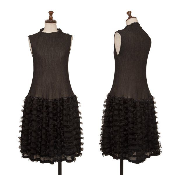 ISSEY MIYAKE イッセイミヤケ ﾌﾞﾗｯｸ IM23KH279MEANDER KNIT ｳｰﾙ混
