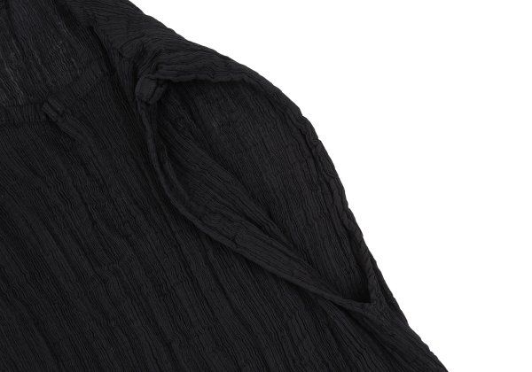 イッセイミヤケミーISSEY MIYAKE me フリンジボーダー切替クレープ