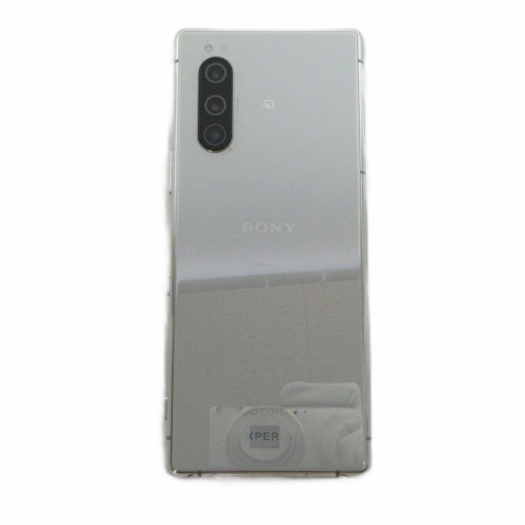 SONY ソニー Xperia 5 SO-01M 携帯電話 スマートフォン 本体 ロゴ 初期化・動作確認済 シルバー色 ■GY11 /MQ 8,393円