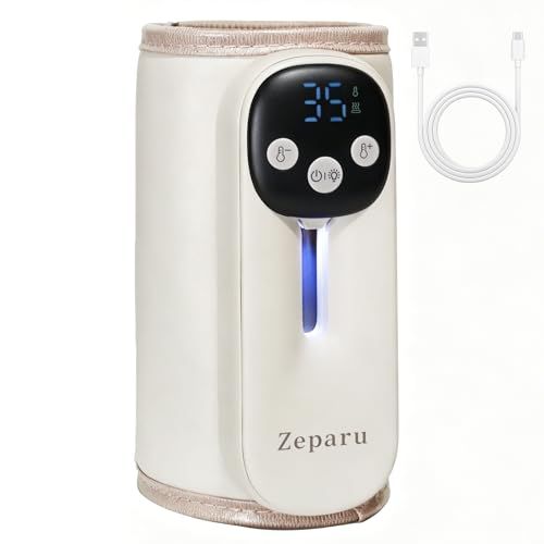 ミルクウォーマー Zeparu ミルクマジック 最大8時間保温可能 コードレスミルクウォーマー 11段階温度調整 ペットボトル 保温器 最大9時間保温可能 哺乳瓶ウォーマー ボトルウォーマー バッテリー内蔵 夜間ライト搭載 外出&室内pms