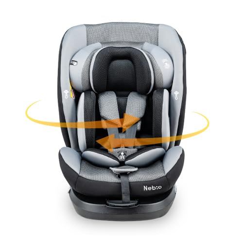 Nebioネビオ ISOFIX＋テザーベルトで足下広々チャイルドシート 新生児 0歳?12歳頃まで R129適合 ベビーグッズ 出産祝い リクライニング 360°回転式 洗える 取付簡単 ISOFIX テザーベルト ターンピットF-TTpms