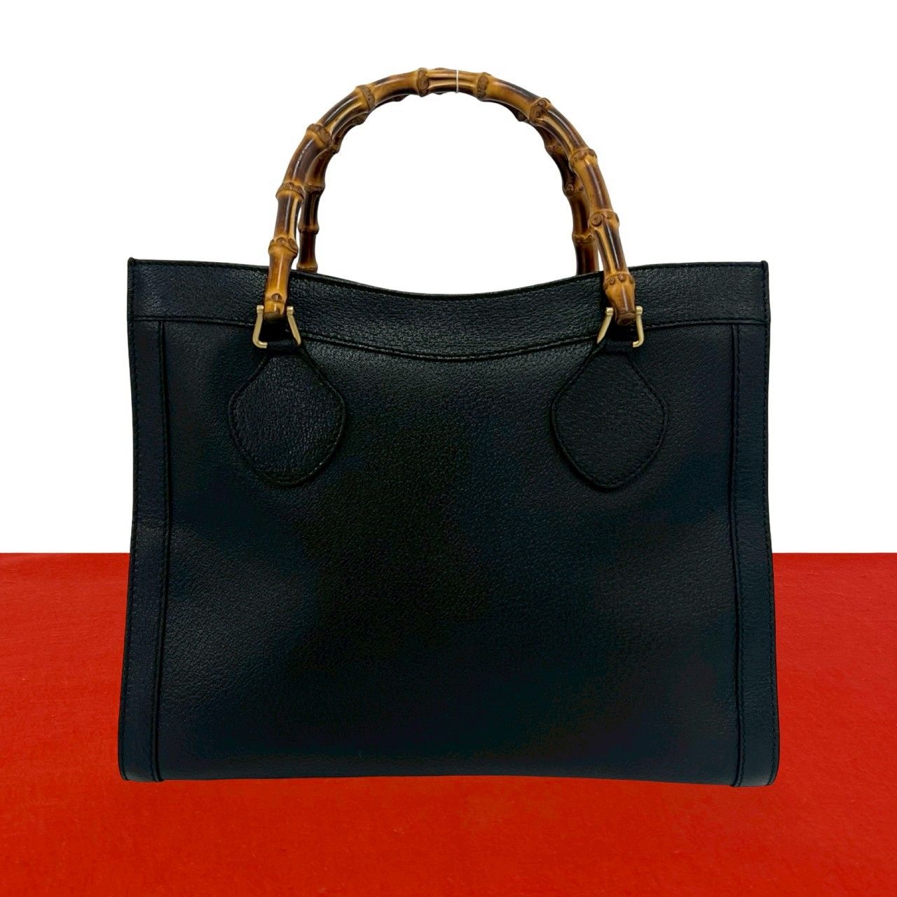 美品 GUCCI トート バンブーハンドル 黒 極 美品 希少品 GUCCI グッチ オールドグッチ バンブー ハンドル