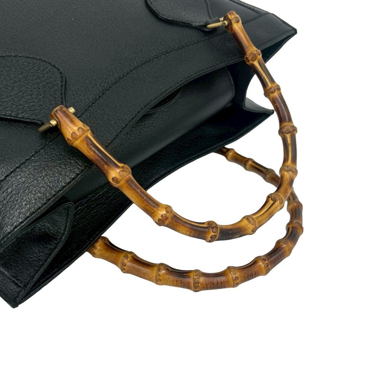 極 美品 希少品 GUCCI グッチ オールドグッチ バンブー ハンドル