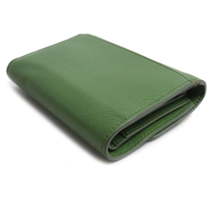 HIROFU ヒロフ プラティカ 三つ折り財布 グリーン レディース 中古