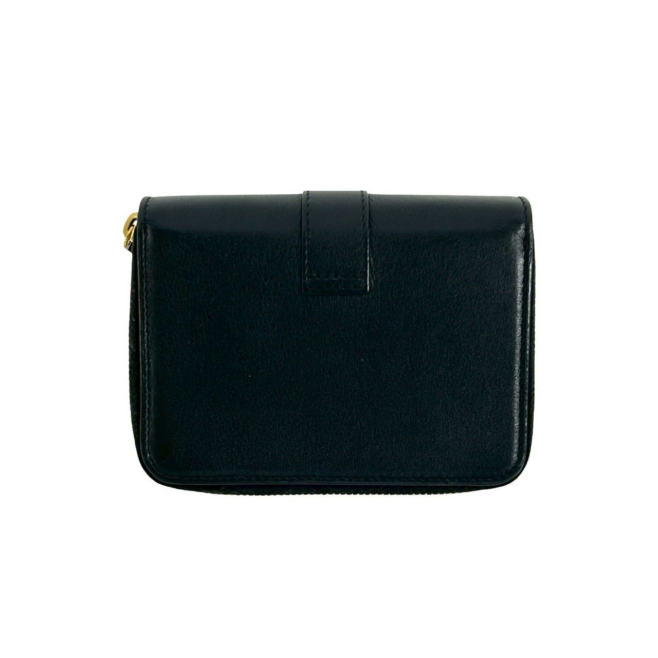 極 美品 SAINT LAURENT サンローラン YSL カサンドラ ロゴ レザー 本革