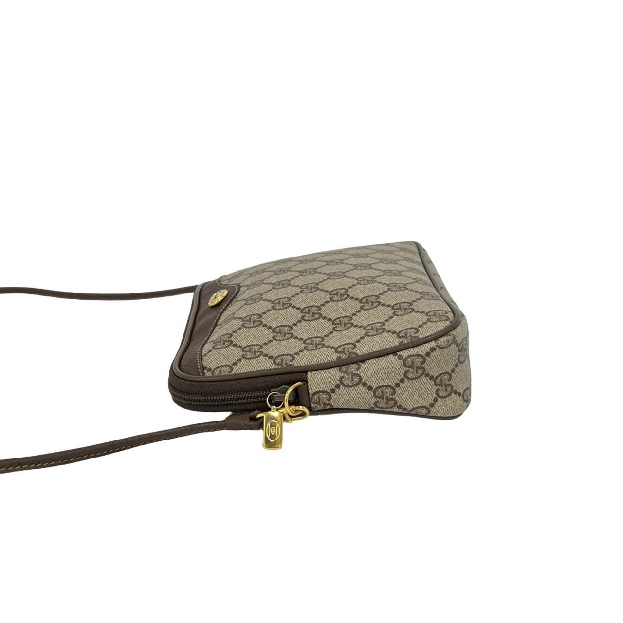 極 美品 希少品 GUCCI グッチ オールドグッチ GG ロゴ 柄 金具 レザー
