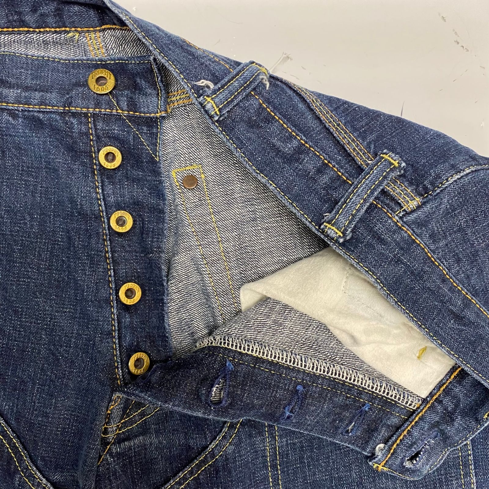 『希少サイズW30カスタムver.◎』TROPHY CLOTHINGダブルニー トロフィークロージング TROPHY CLOTHING ダブルニー デニム