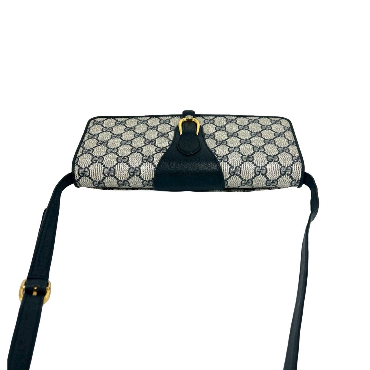 極 美品 GUCCI グッチ オールドグッチ GG ロゴ 柄 金具 レザー 本革