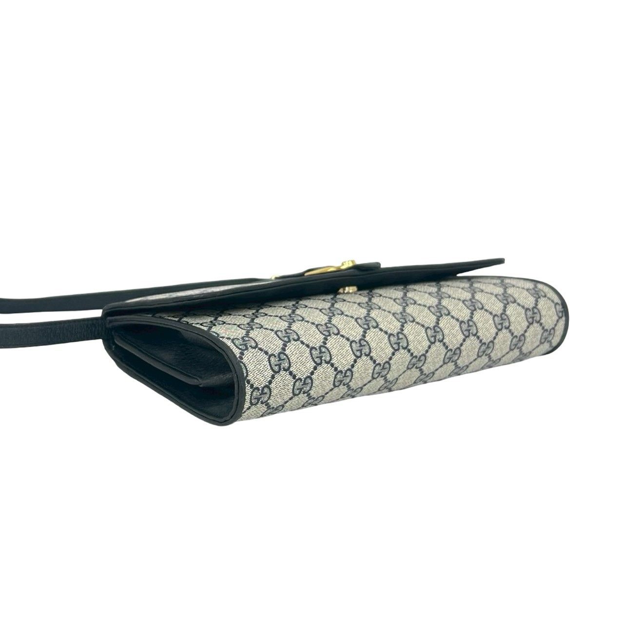 極 美品 GUCCI グッチ オールドグッチ GG ロゴ 柄 金具 レザー 本革