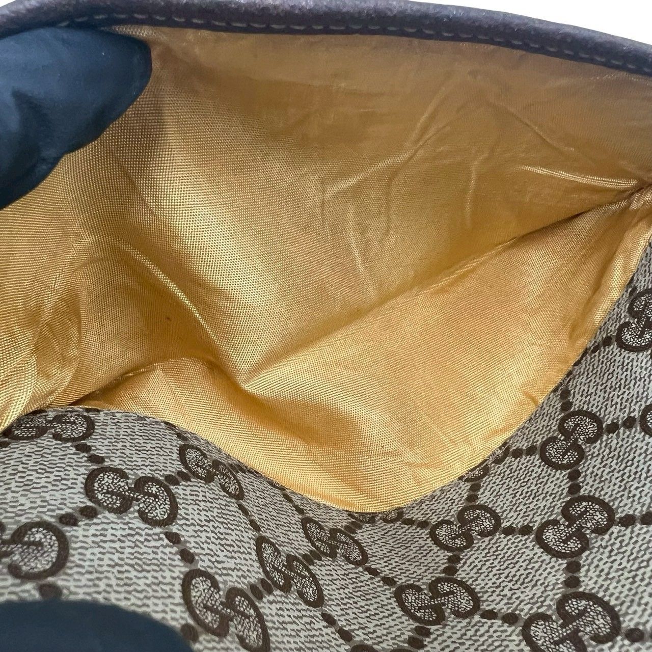 極 美品 GUCCI グッチ オールドグッチ シェリーライン GG ロゴ 柄