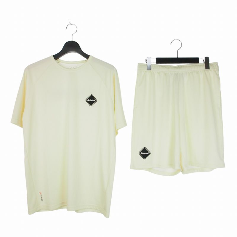 エフシーレアルブリストル F.C.Real Bristol FCRB POLARTEC POWER DRY TRAINING TOP & SHORTS ポーラテック パワードライ トレーニングトップ＆ショーツ Tシャツ ショートパンツ M ホワイト 白
