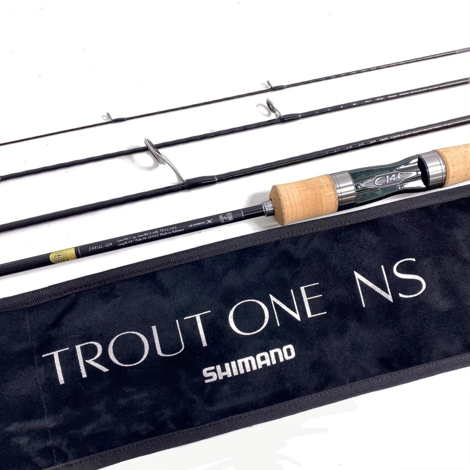 SHIMANO シマノ トラウトロッド 24 トラウトワン NS S48UL-G/4 程度A