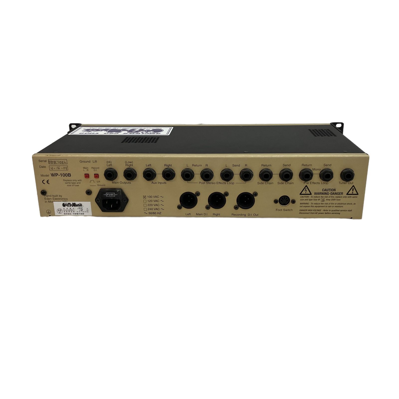 EDEN WP-100 The Navigator プリアンプ ベース アンプ 音響機材 中古
