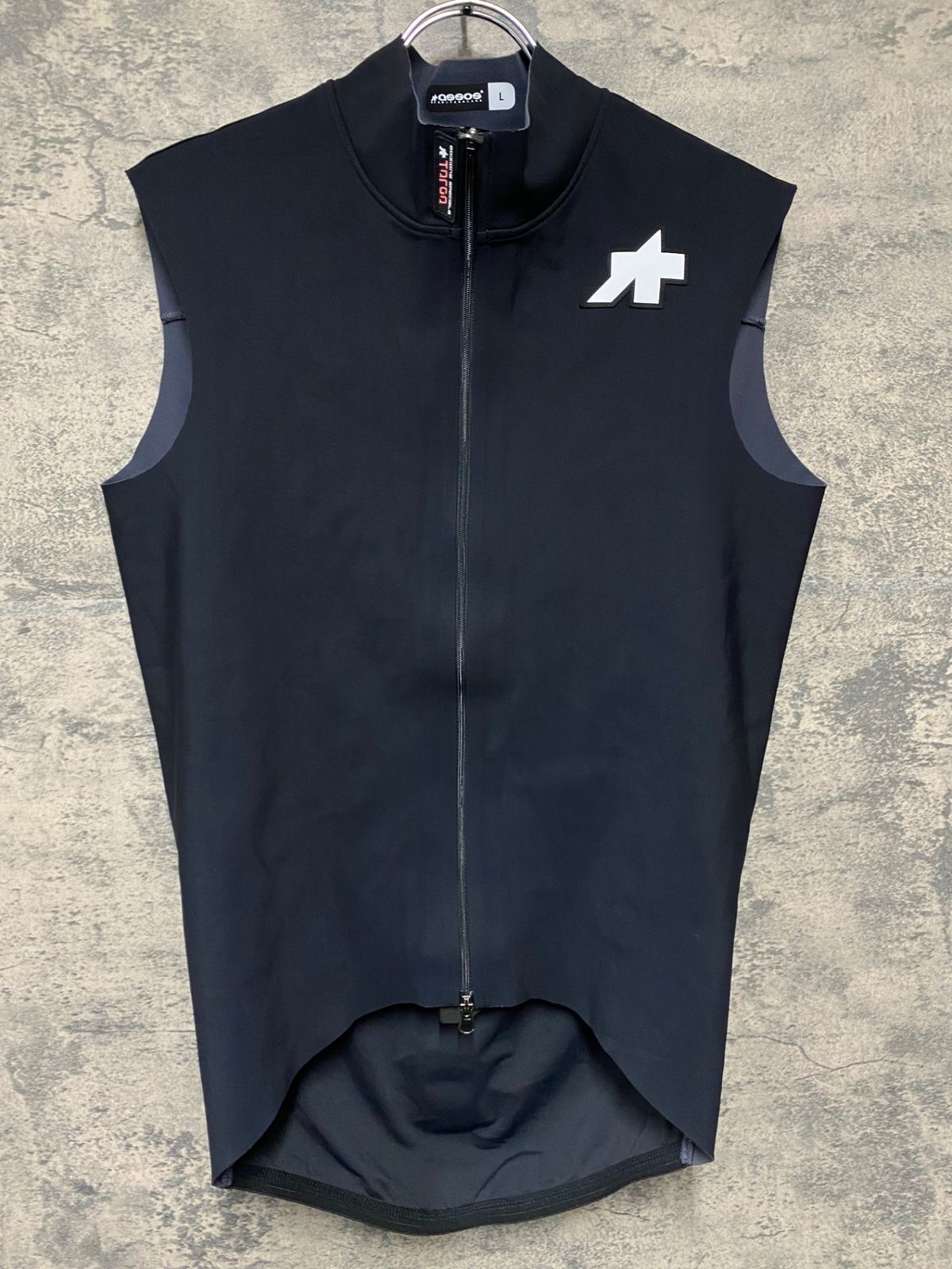 KJ192 アソス ASSOS EQUIPE RS Spring Fall Gilet TARGA ウィンドプルーフ ジレ 黒 L