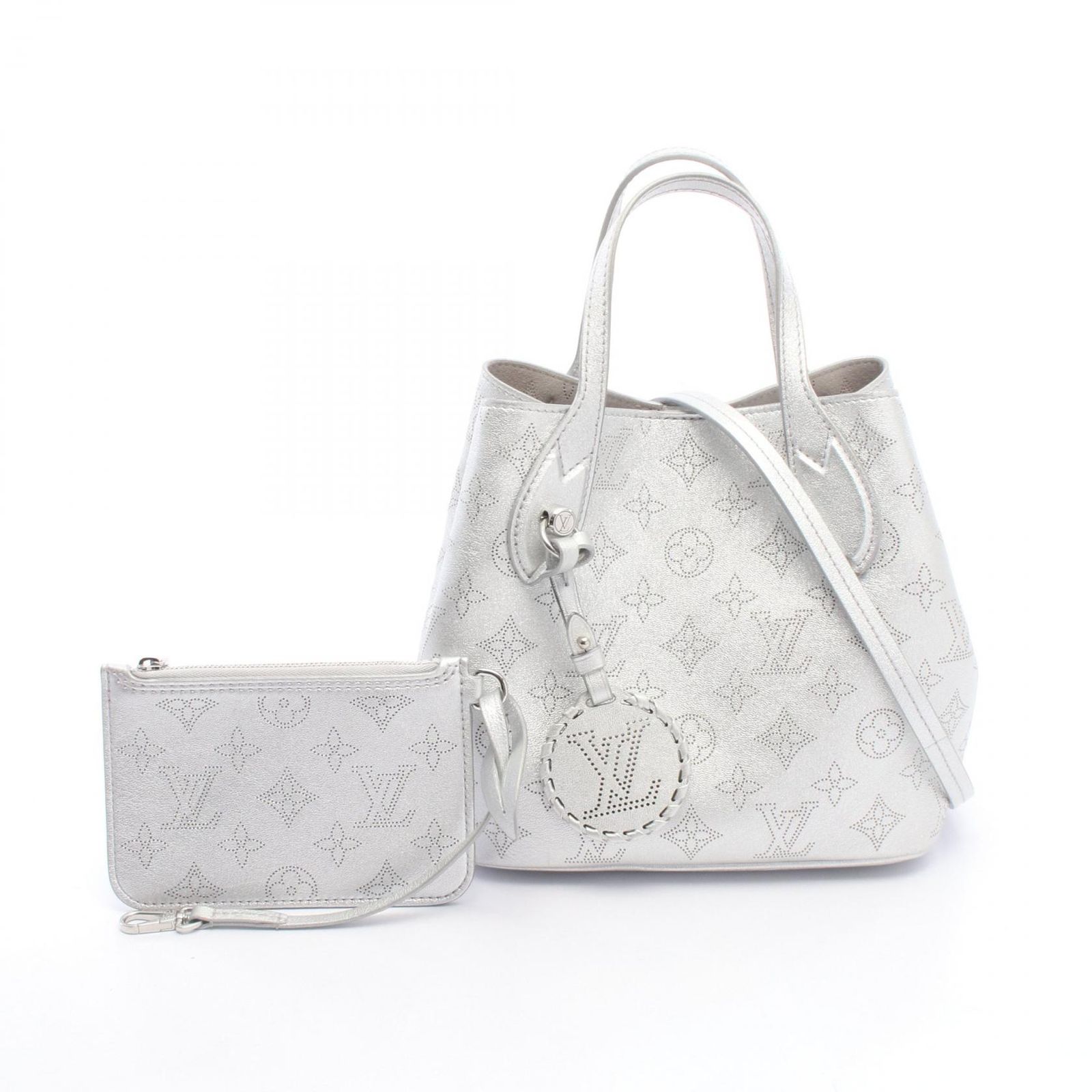 ルイ・ヴィトン LOUIS VUITTON ハンドバッグ ブロッサムPM マヒナ 2WAY M26420 シルバー レザー ブロッサムPM レディース Used A 210,400円