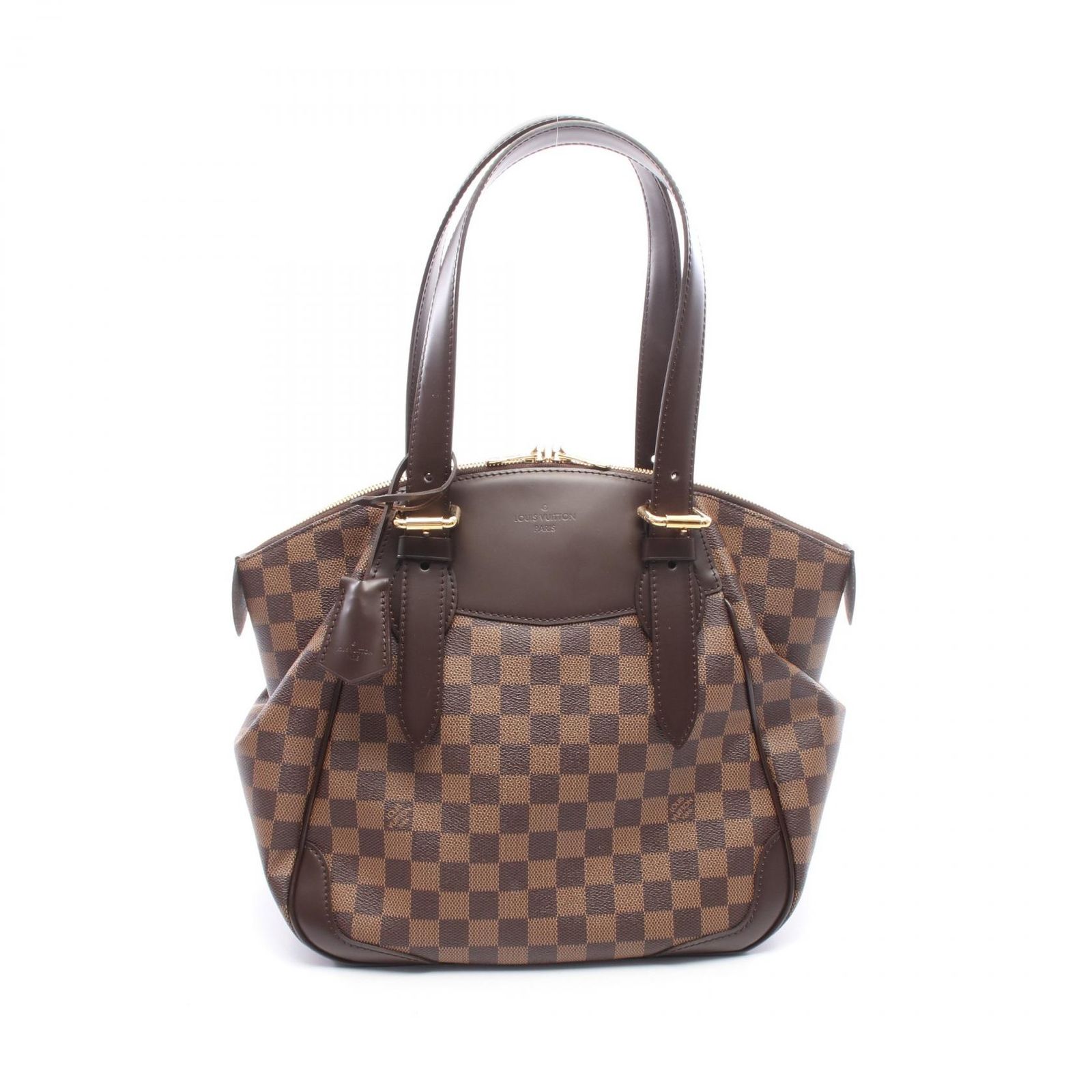 ルイ・ヴィトン LOUIS VUITTON ショルダーバッグ ヴェローナMM ダミエエベヌ N41118 PVCコーティングキャンバス レザー ヴェローナMM レディース Used A