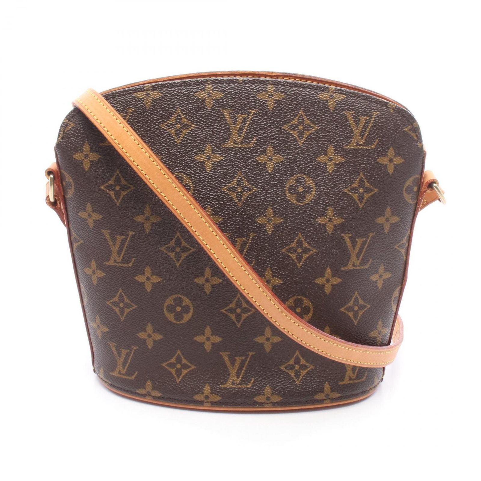 ルイ・ヴィトン LOUIS VUITTON ショルダーバッグ ドルーオ モノグラム M51290 PVCコーティングキャンバス レザー ドルーオ レディース Used B