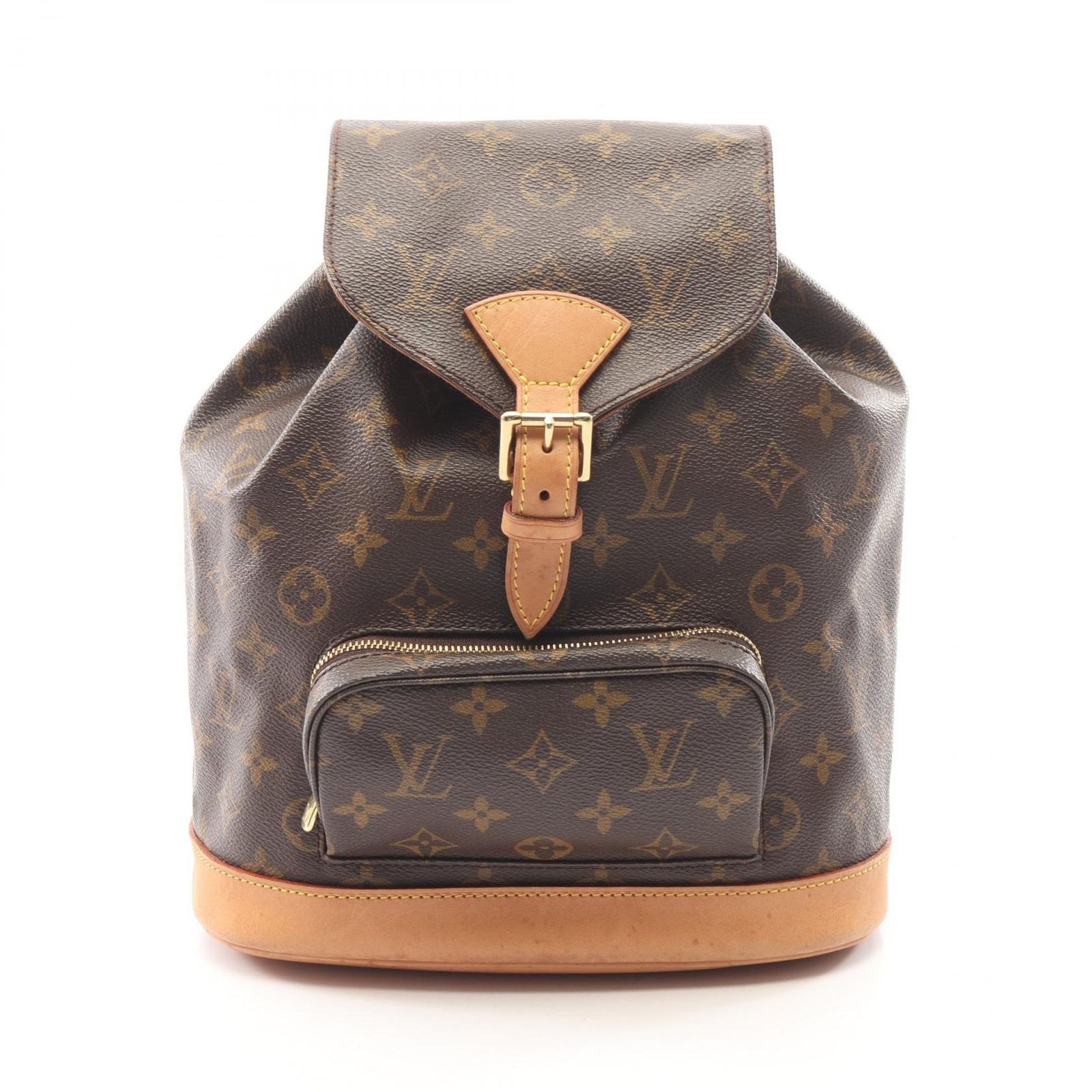 ルイ・ヴィトン LOUIS VUITTON リュックサック バックパック モンスリMM モノグラム M51136 PVCコーティングキャンバス レザー モンスリMM レディース Used B