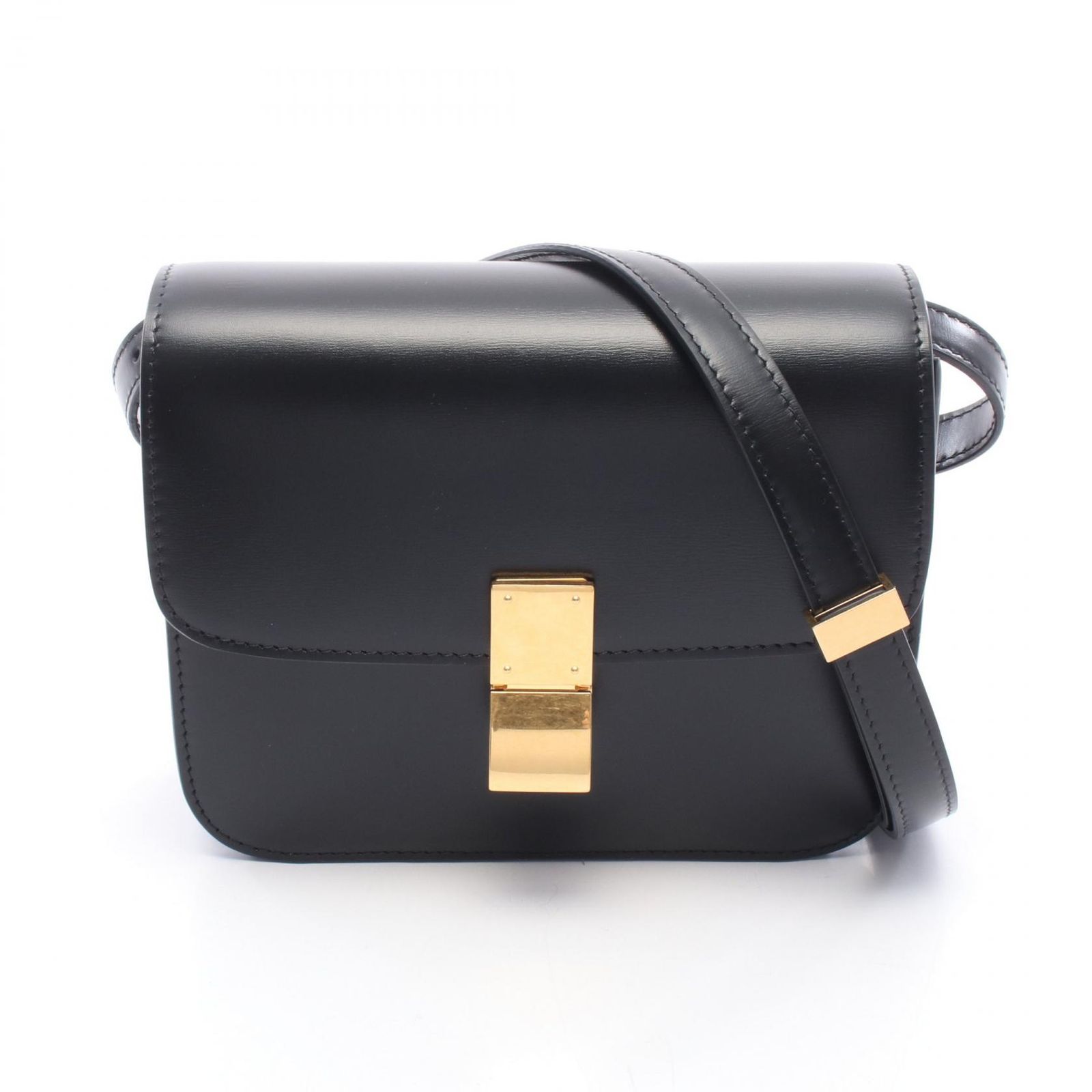 セリーヌ CELINE ショルダーバッグ クラシック ボックス スモール 189183 ブラック レザー クラシックボックス スモール レディース Used A