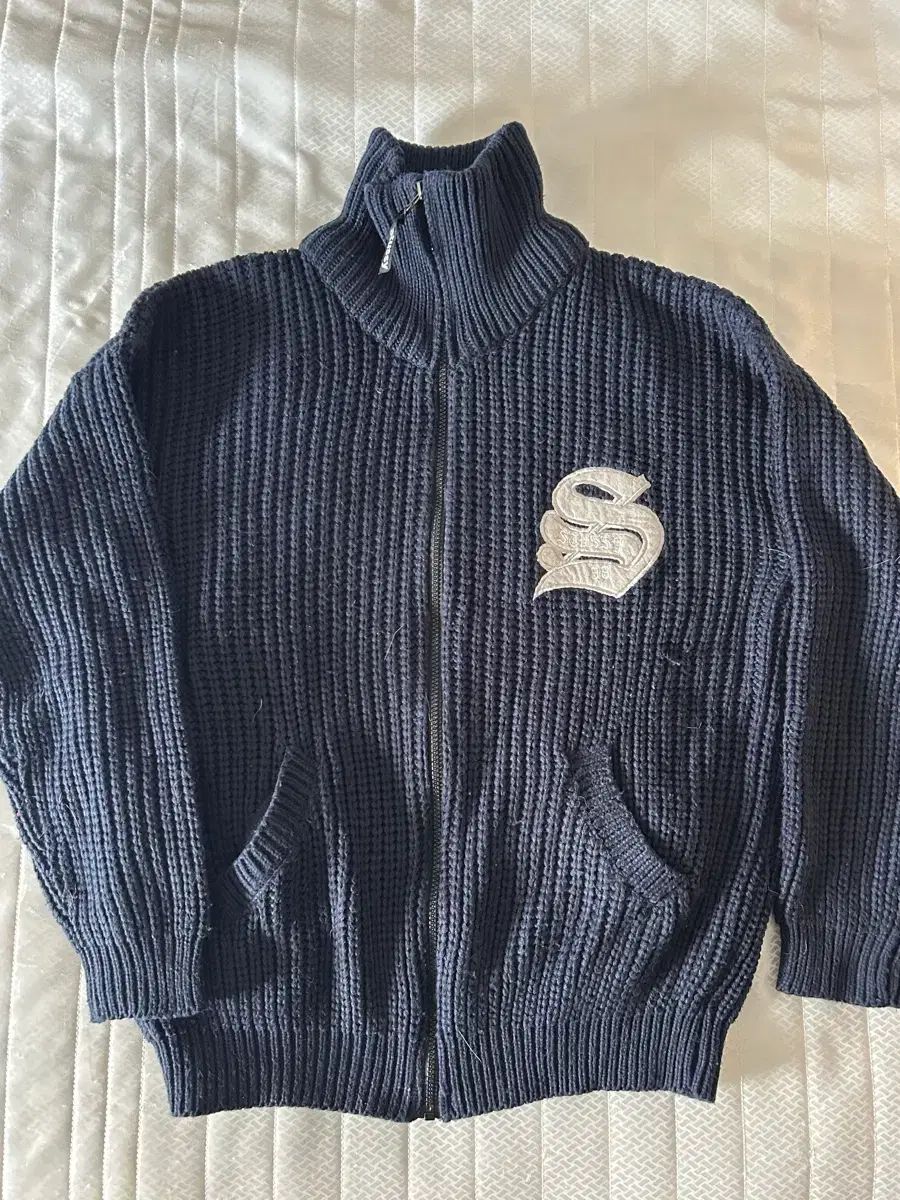 STUSSY ジップアップニット