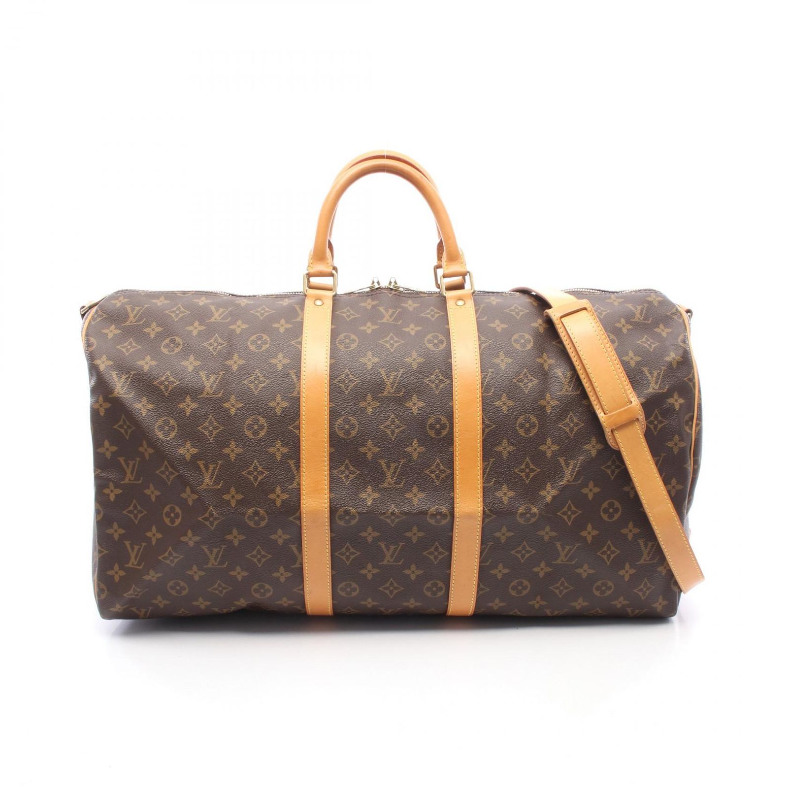 ルイ・ヴィトン LOUIS VUITTON ボストンバッグ キーポル バンドリエール55 モノグラム 2WAY M41414 PVCコーティングキャンバス レザー キーポル・バンドリエール55