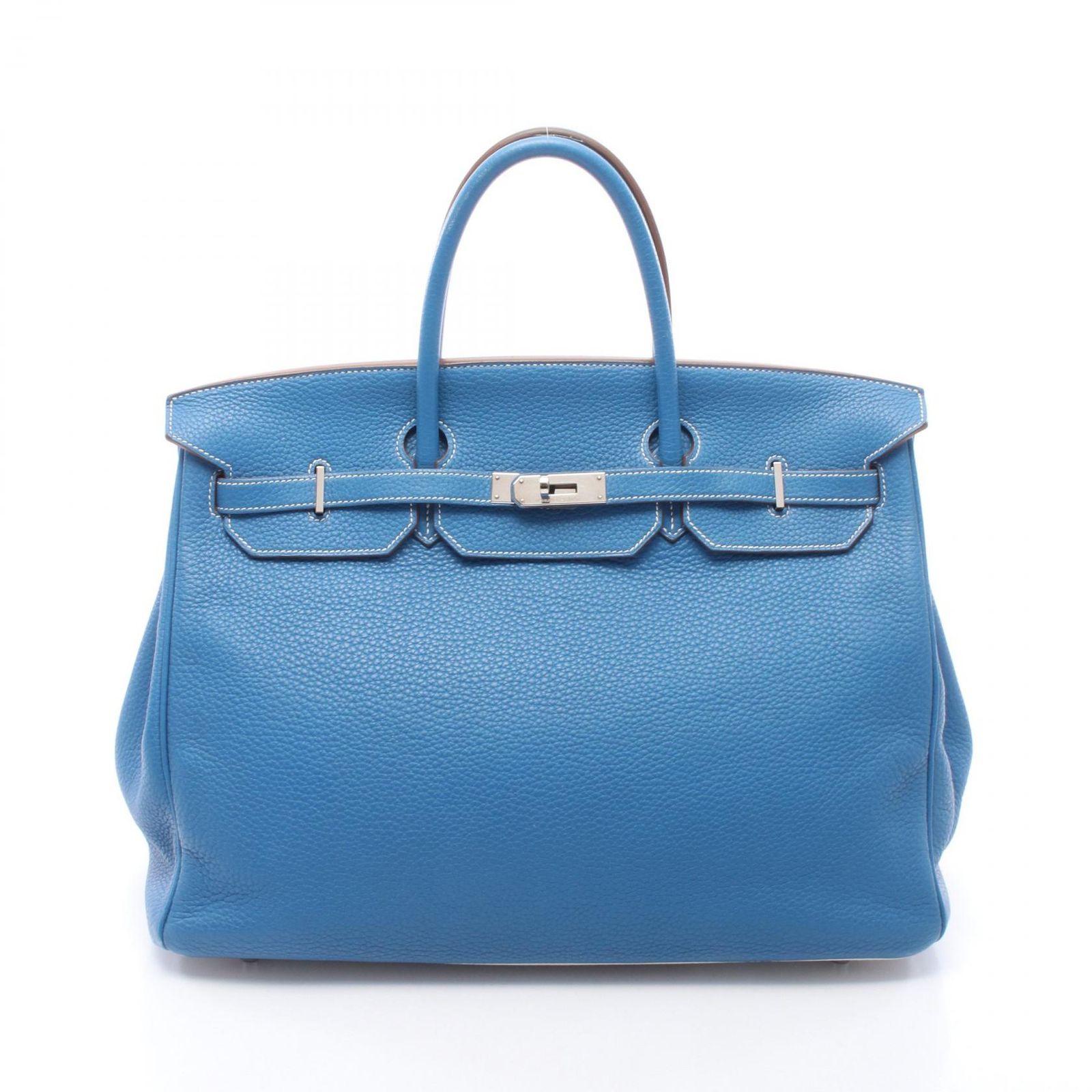 エルメス HERMES ハンドバッグ バーキン40 ヴェルソ ミコノス/ホワイト レザー バーキン40 ヴェルソ ミコノス/ホワイト レディース Used B