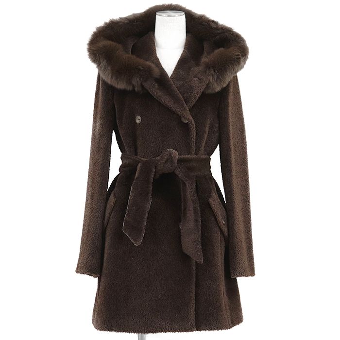 美品】MaxMara マックスマーラ STUDIO ベルテッドコート サイズ 42