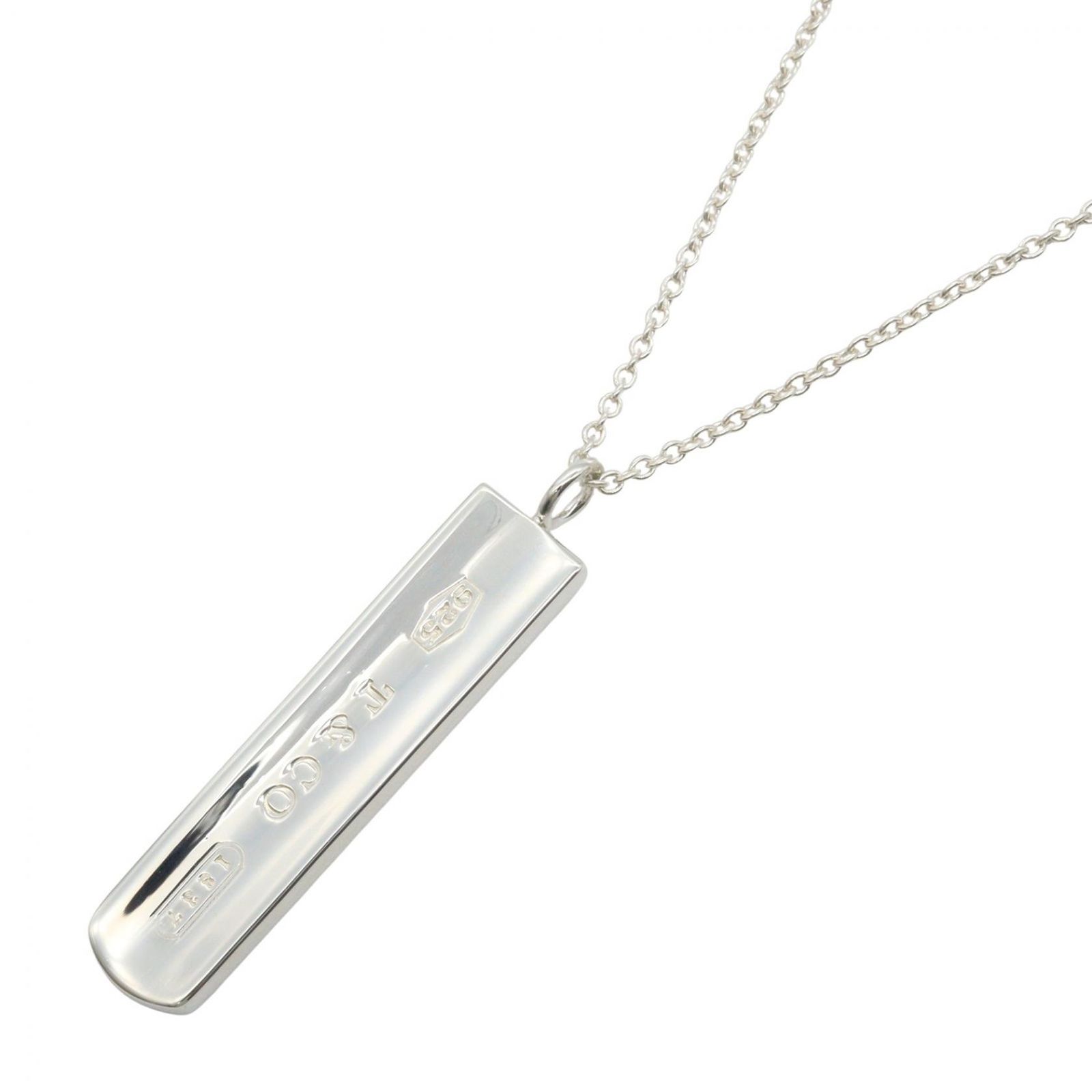 ティファニー TIFFANY＆CO ネックレス 1837 バー ネックレス 首回46cm シルバー925 1837 バー ネックレス ユニセックス Used A