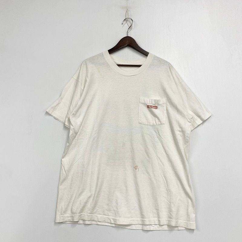 【現状渡し品】 USED ユーズド 両シングル 90S MARLBORO COUNTRY STORE マルボロ カントリー ストア S S TEE ショートスリーブ Tシャツ トップス 半袖 【146-260712-ya-05-izu】