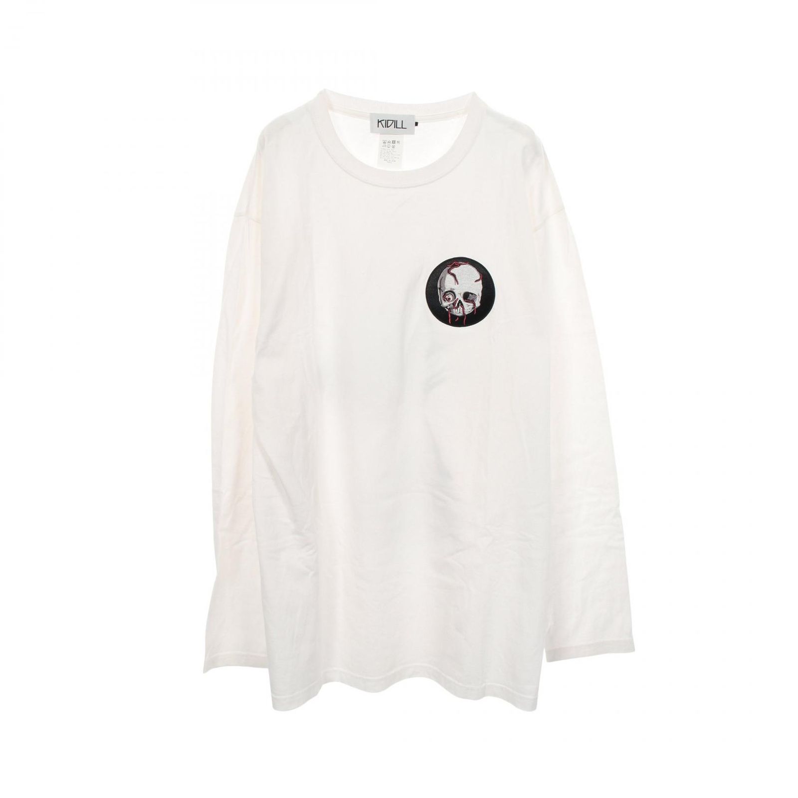 キディル KIDILL 長袖Tシャツ バックプリント ワッペン コットン Tシャツ メンズ Used A