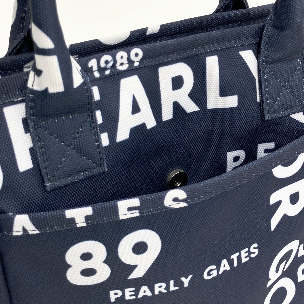 PEARLY GATES パーリーゲイツ カートバッグ ロゴ柄 ネイビー系