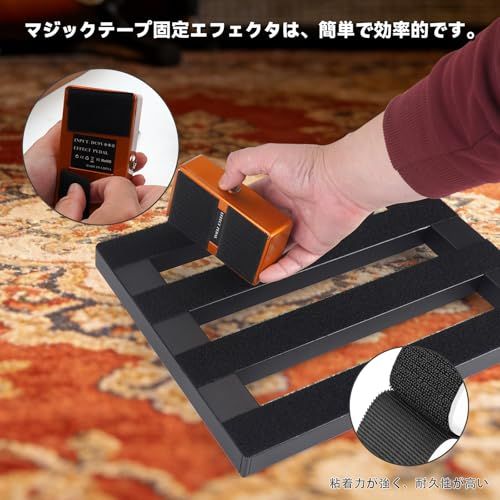 GOKKO電源内蔵エフェクターボード アルミニウム合金 ペダルボード超軽量 わずか0.95kg 丈夫で耐用 キャリングバッグ付き(M-35x27x6m)★m 3389e237