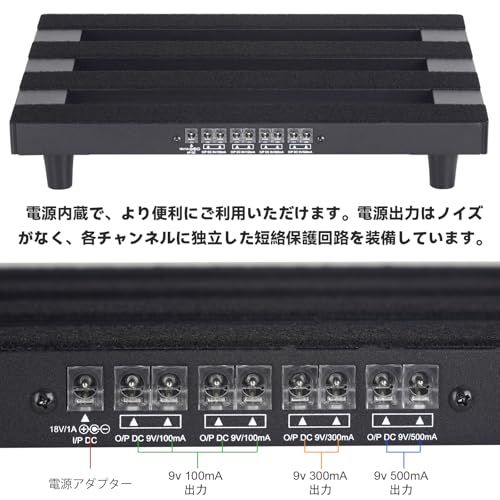 GOKKO電源内蔵エフェクターボード アルミニウム合金 ペダルボード超軽量 わずか0.95kg 丈夫で耐用 キャリングバッグ付き(M-35x27x6m)★m 3389e237